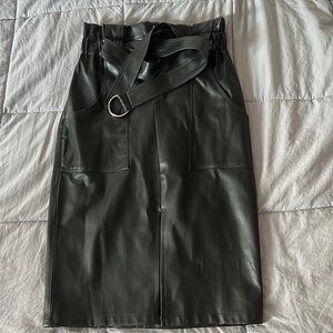 Nasty Gal High Rise Fake leather pencil skirt size medium